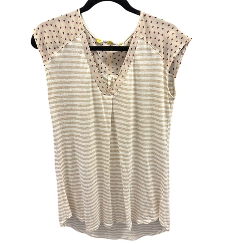 Anthropologie Little Yellow Button Women's top